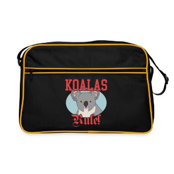 Koala Koala Bears Koalas Koala Bear Cadeau - Sac Retro - noir/or - Devant