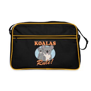 Koala Koala Ours Koala Ours Koala Koalas Cadeau - Sac Retro - noir/or - Devant