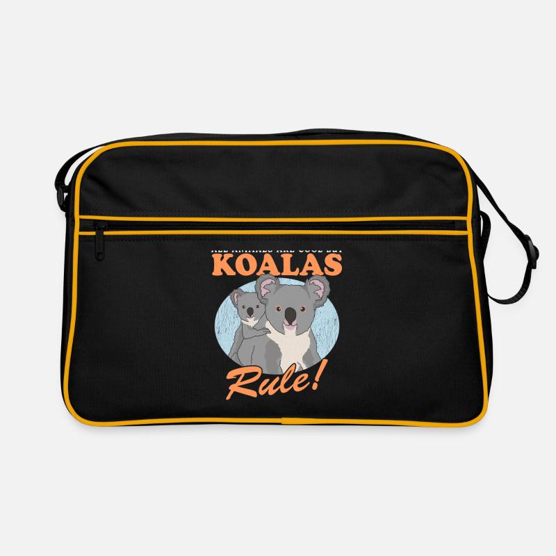 Koala Koalabären Koalabär Koalas Geschenk - Retro Tasche - Schwarz/Gold
