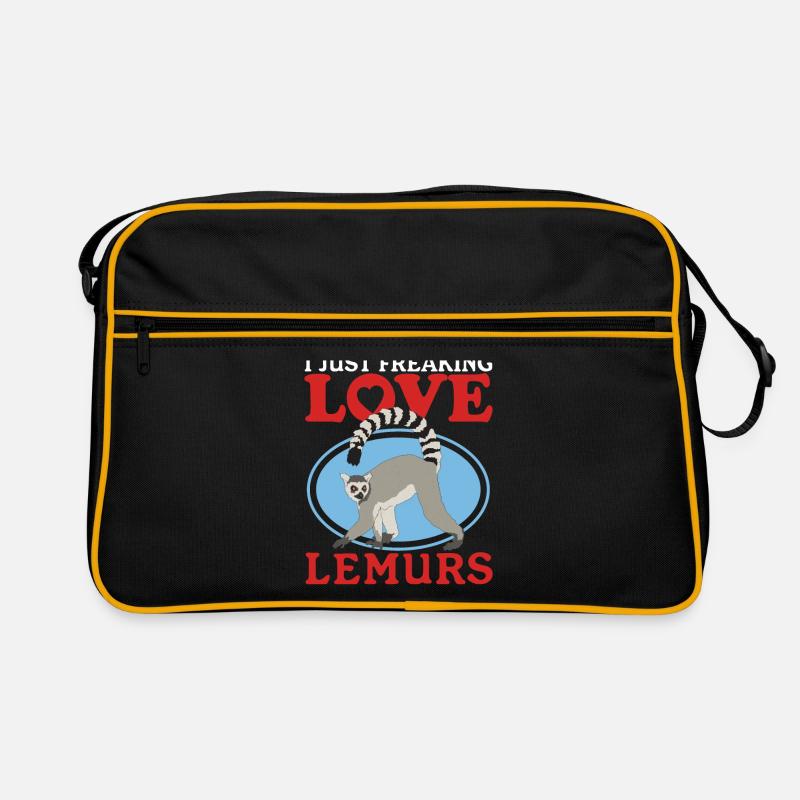 Lémurien Lémuriens à queue annelée Lémuriens à queue annelée Cadeau Sac Retro