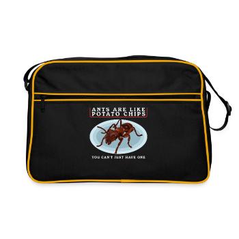 Ants Ant Farm Ant Formicarium Gift - Retro Bag - black/gold - Front