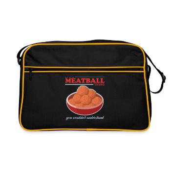 Boulettes de viande Boulettes de viande Boulettes de viande Cadeaux - Sac Retro - noir/or - Devant