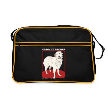 Pyrenean Mountain Dog Dog | Dog Owner Gift - Retro Bag - black/gold - Front