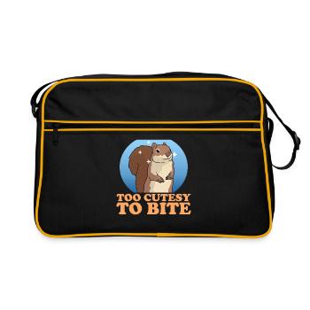 Mignon écureuil écureuil cadeau - Sac Retro - noir/or - Devant