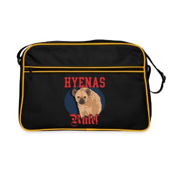 Hyène Hyène Cadeau de Hyène tachetée - Sac Retro - noir/or - Devant