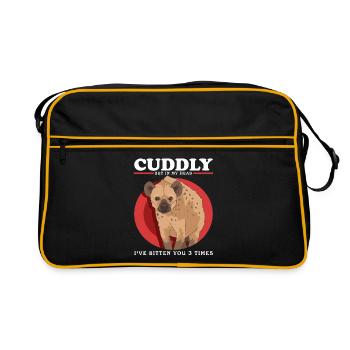 Hyène Hyène Cadeau de Hyène tachetée - Sac Retro - noir/or - Devant