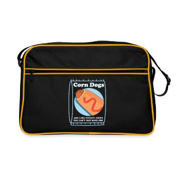 Corn Dog Corndog | Corn Dogs Corndogs Gift - Retro Bag - black/gold - Front