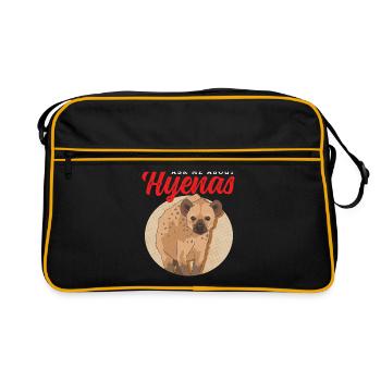 Hyène hyène tacheté hyène cadeau - Sac Retro - noir/or - Devant
