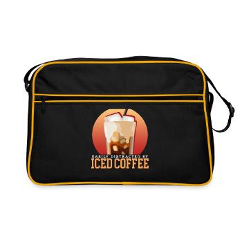 Iced Coffee Iced Coffee Coffee Lover Gift - Retro Bag - black/gold - Front