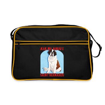Chien Saint-Bernard Chien Saint-Bernard Cadeau - Sac Retro - noir/or - Devant