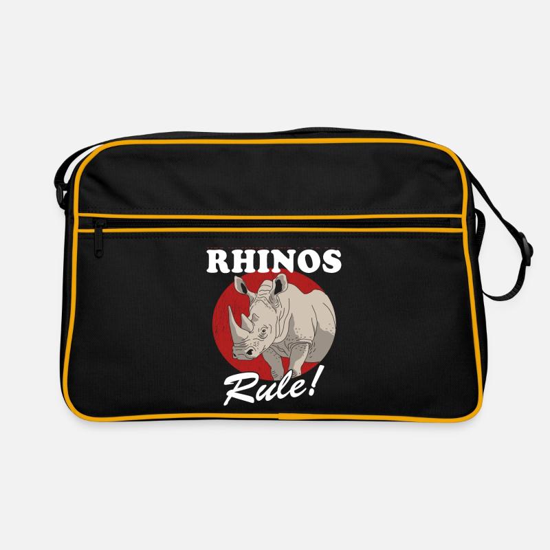 Nashorn Nashörner Rhinozeros Geschenk Retro Tasche