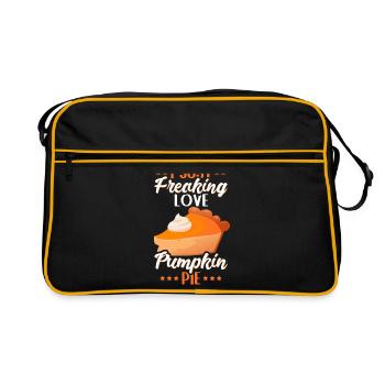Pumpkin Pie American Pumpkin Pie Gift - Retro Bag - black/gold - Front