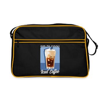 Iced Coffee Iced Coffee Coffee Lover Gift - Retro Bag - black/gold - Front