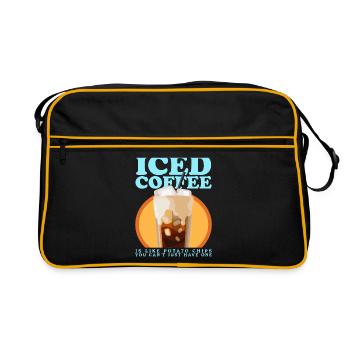 Iced Coffee Coffee Lover Iced Coffee Gift - Retro Bag - black/gold - Front