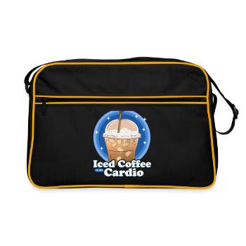 Iced Coffee Iced Coffee Coffee Lover Gift - Retro Bag - black/gold - Front