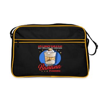 Pudding à la banane Pudding à la banane cadeau - Sac Retro - noir/or - Devant