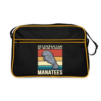 Manatee Manatee Manatee Manatee Manatee Gift - Retro Bag - black/gold - Front