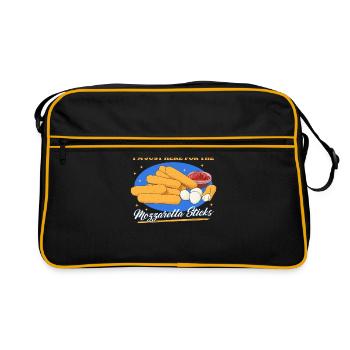 Bâtonnets de mozzarella fromage cadeau - Sac Retro - noir/or - Devant