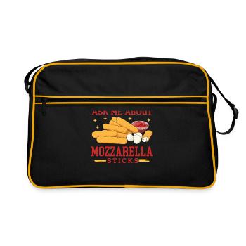 Bâtonnets de mozzarella Cheese Lover cadeau - Sac Retro - noir/or - Devant