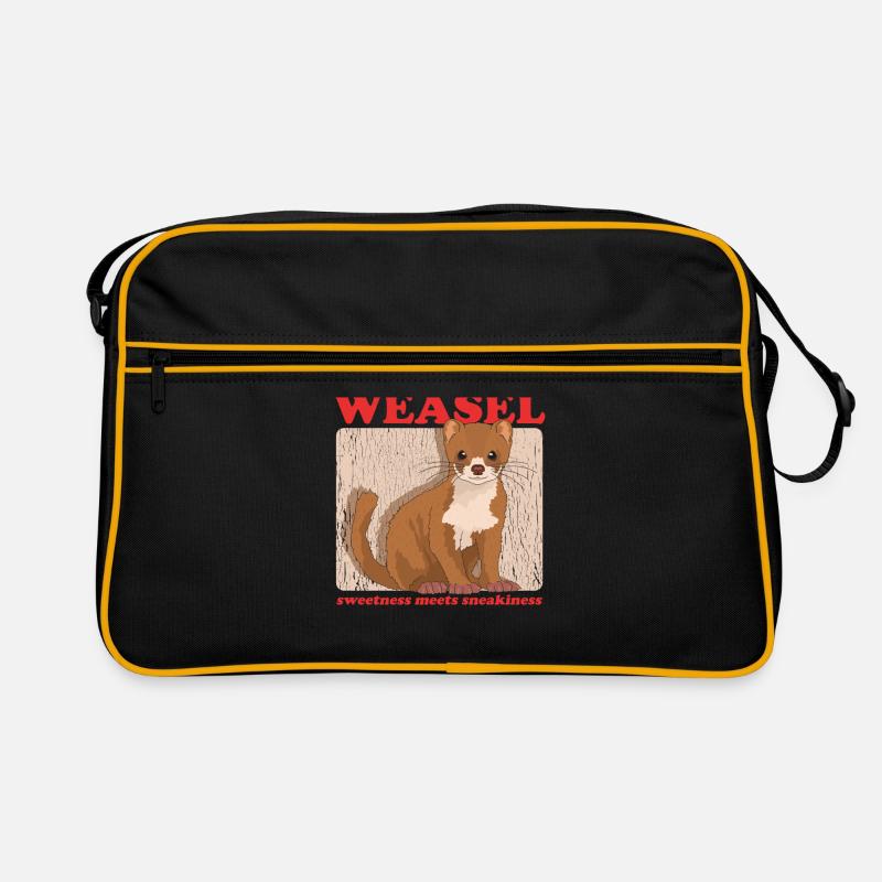 Wiesel Mauswiesel süßer Zwergwiesel Geschenk Retro Tasche