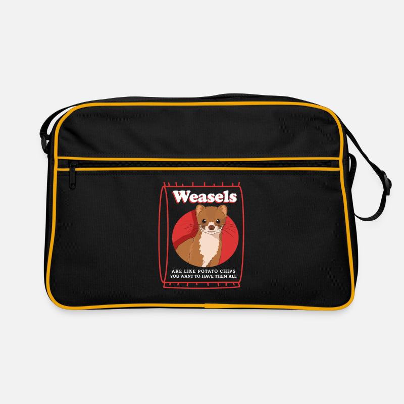 Weasel cute dwarf weasel Kleinwiesel gift Retro Bag