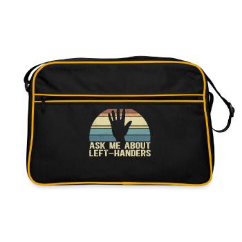 Gaucher gaucher gaucher cadeau pour gaucher - Sac Retro - noir/or - Devant