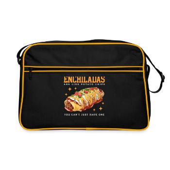 Enchilada amant enchiladas cadeau - Sac Retro - noir/or - Devant