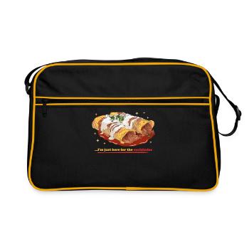 Manger des enchiladas | Cadeau d’enchilada d’amant - Sac Retro - noir/or - Devant
