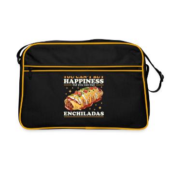Enchilada Lover Food Enchiladas cadeau - Sac Retro - noir/or - Devant