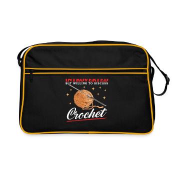 Crochet Crochet Crochet Crochet Cadeau - Sac Retro - noir/or - Devant