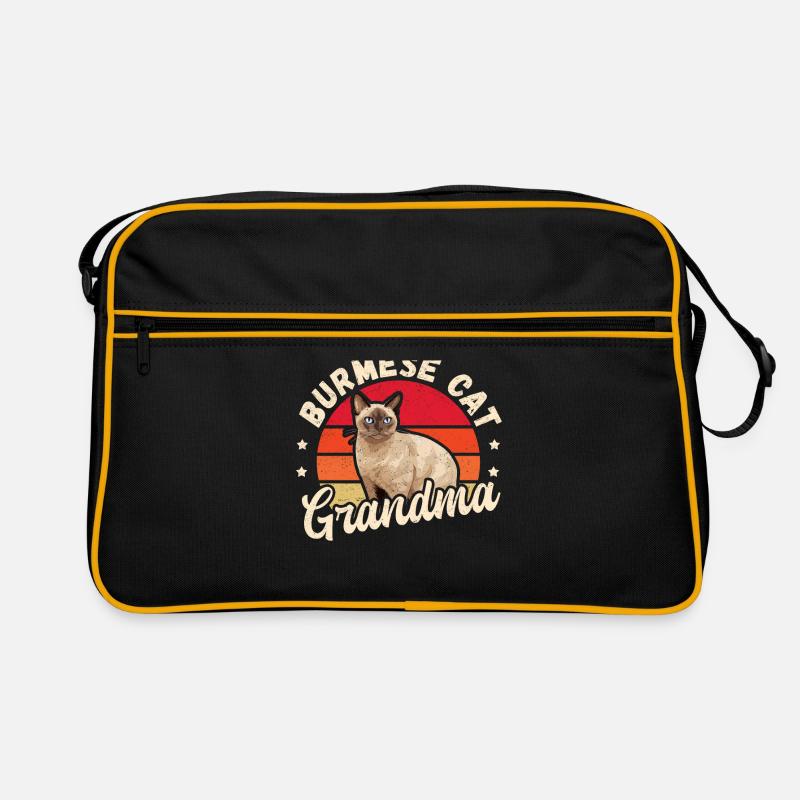 Burmese Oma Burma Katze Burma-Katzen Geschenk Retro Tasche