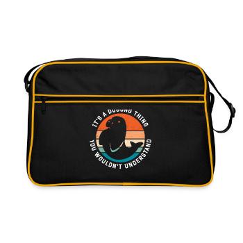 Dugong Forktail Manatee Manatees Gift - Retro Bag - black/gold - Front