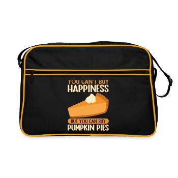 Pumpkin Pie American Pumpkin Pie Gift - Retro Bag - black/gold - Front