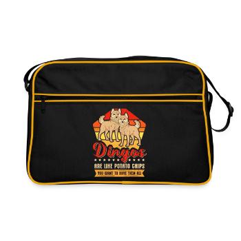 Dingo Australian Dingoes Dogs Gift - Retro Bag - black/gold - Front