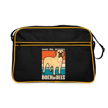 Boerboel chien chien propriétaire cadeau - Sac Retro - noir/or - Devant