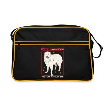 Pyrenean Mountain Dog Dog Owner Dog Gift - Retro Bag - black/gold - Front