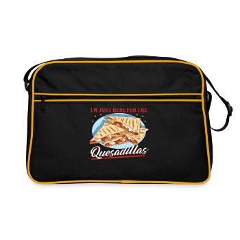 Quesadilla Quesadillas Mexicaines Cadeau - Sac Retro - noir/or - Devant