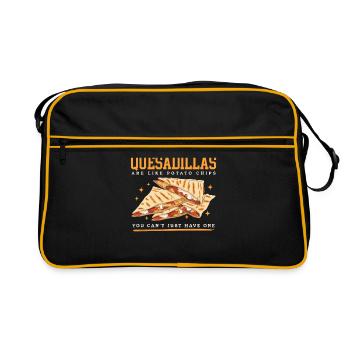 Quesadillas Tortillas Quesadilla Cadeau - Sac Retro - noir/or - Devant
