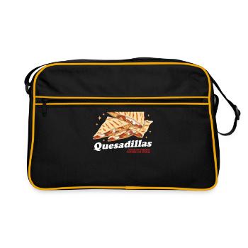 Quesadilla Quesadillas Tortillas Cadeau - Sac Retro - noir/or - Devant