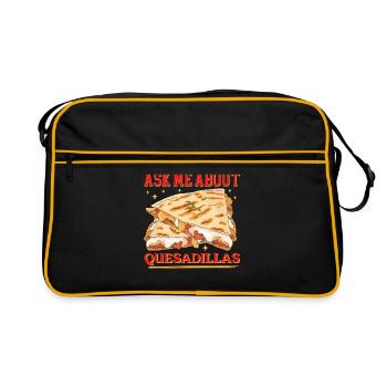 Quesadilla Tortilla Quesadillas Cadeau - Sac Retro - noir/or - Devant