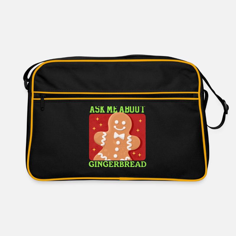 Lebkuchen Lebkuchenmann Lebkuchenmänner Geschenk Retro Tasche