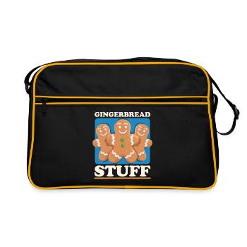 Gingerbread Gingerbread Men Gift - Retro Bag - black/gold - Front