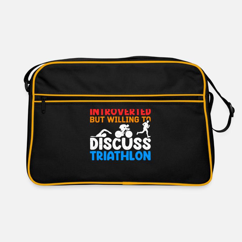 Triathlon Triathleten Triathlet Athleten Geschenk Retro Tasche