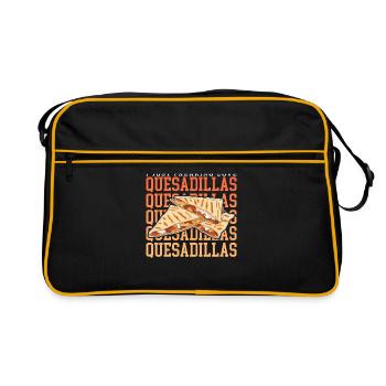 Quesadilla Tortillas Quesadillas Cadeau - Sac Retro - noir/or - Devant