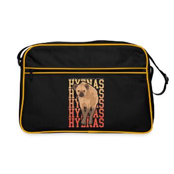 Hyène hyène tacheté hyène cadeau - Sac Retro - noir/or - Devant