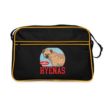 Hyène, hyène tachetée, cadeau de hyène - Sac Retro - noir/or - Devant