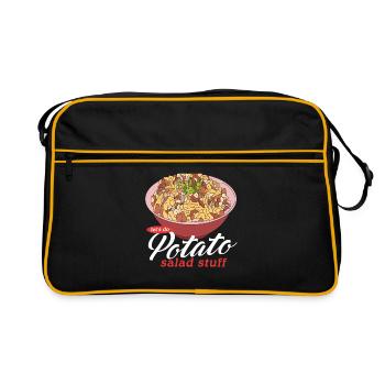 Salade de pommes de terre Härdöpfelsalat Cadeau - Sac Retro - noir/or - Devant
