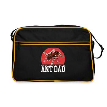 Ants Dad Ant Farm Formicarium Gift - Retro Bag - black/gold - Front