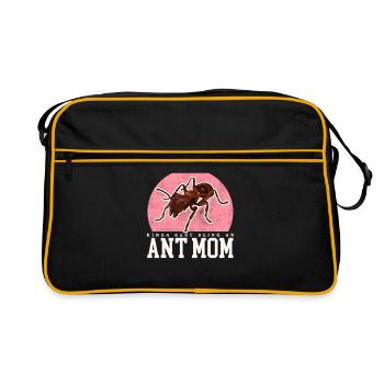 Ants Mom Ant Farm Formicarium Gift - Retro Bag - black/gold - Front