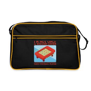 baby-foot de baby-foot, baby-foot, crochet, cadeau - Sac Retro - noir/or - Devant
